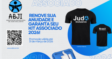 Renove sua anuidade ABJI 2026 e vista a camisa do judô inclusivo brasileiro