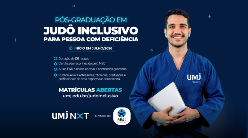 Centro Universitário UMJ – Centro Universitário Mario Pontes Jucá lançou a Pós-Graduação em Judô Inclusivo para Pessoas com Deficiência, em parceria com a ABJI – Associação Brasileira de Judô Inclusivo